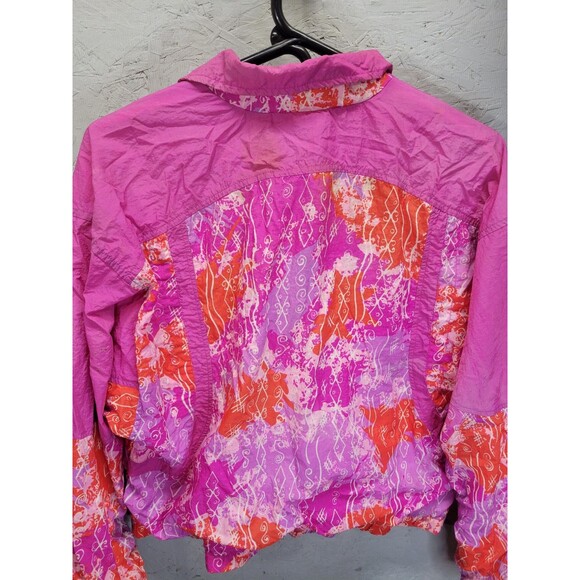 Vtg Nike Pink Spell Out Swoosh Abstract Print Jacket 90s Women’s SZ‎ M 10/12 - Picture 4 of 12